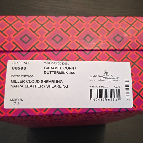 Tory Burch Miller Cloud Sandals Shearling Nappa Leather (size 7.5) - Picture 7 of 7